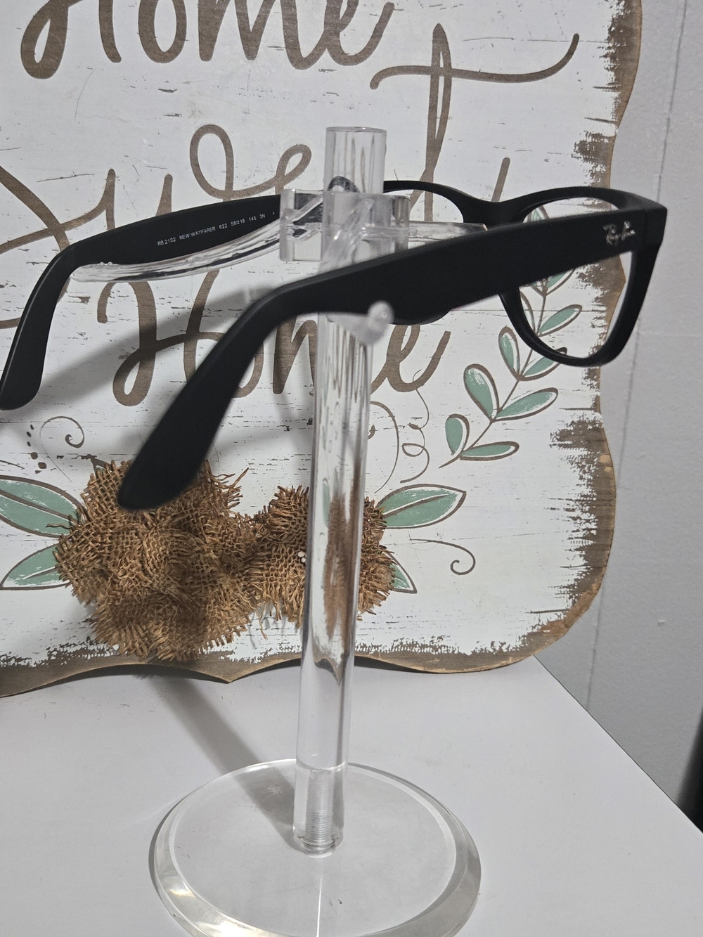 Ray-Ban Matte Black Rectangular Eyeglass Frames - Picture 3 of 7